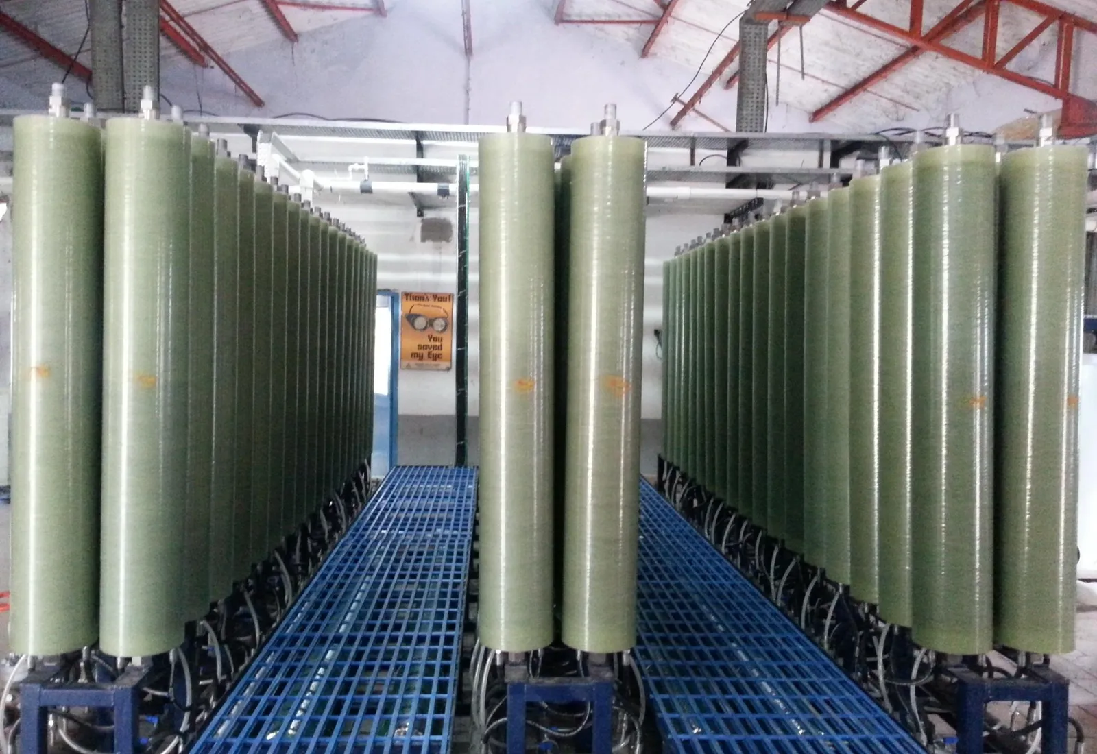 A series of RCDT membrane modules in a Rotreat plant