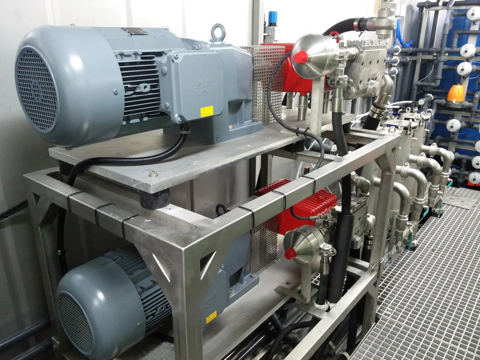 Two high-pressure pumps of an RCDT plant in Caraș, Romania