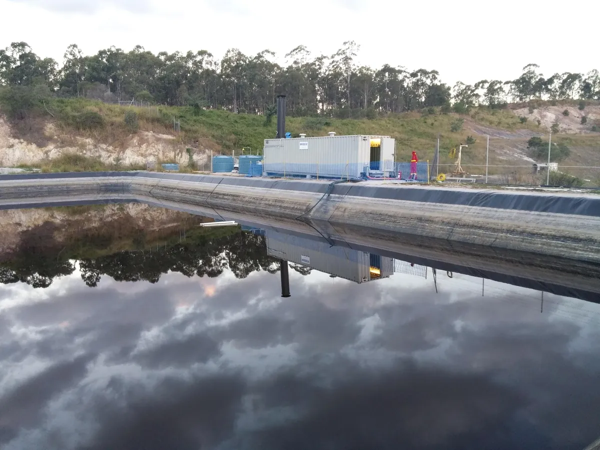 Australia landfill leachate plant. Installed system