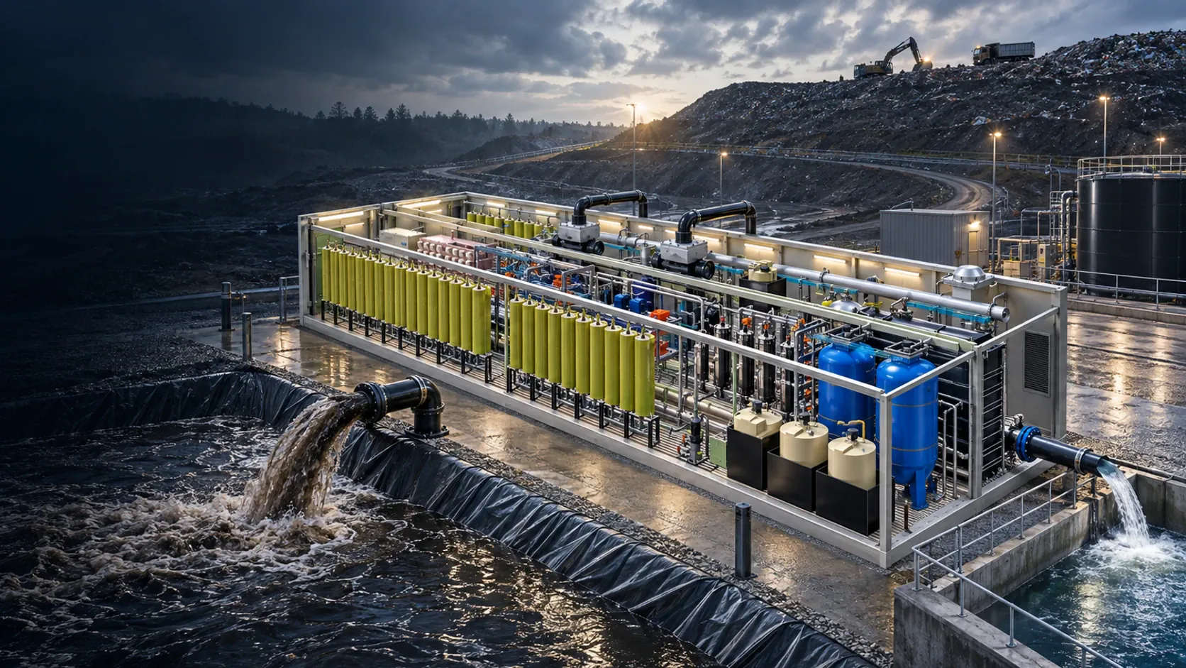 Deponiesickerwasserprojekt Bijeljina: RCDT Containerkonzept.