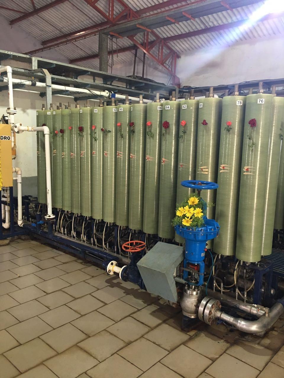 Pharmaceutical wastewater plant in India: RCDT module row and pipework