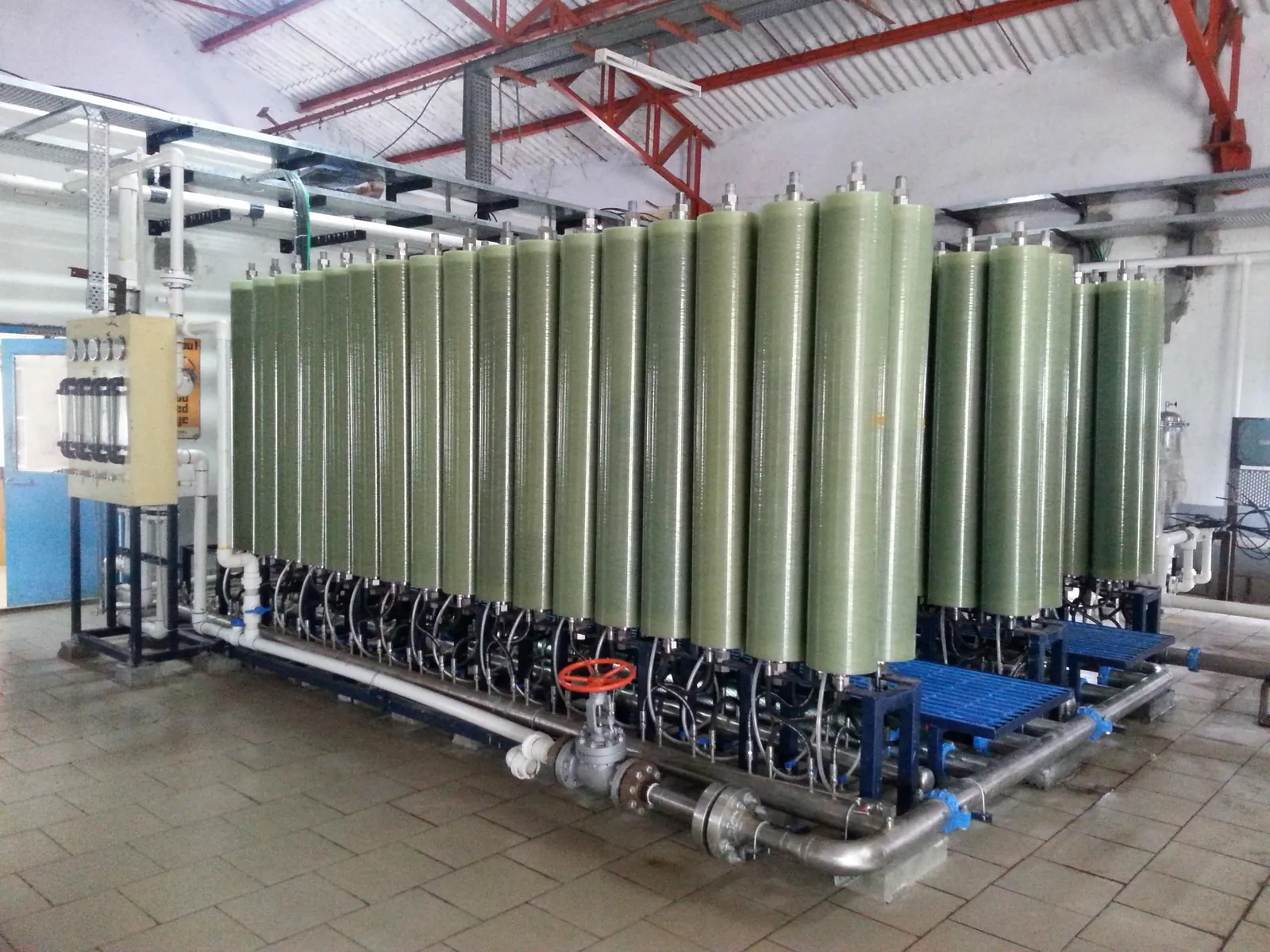 Pharmaceutical wastewater plant in India. Installed system