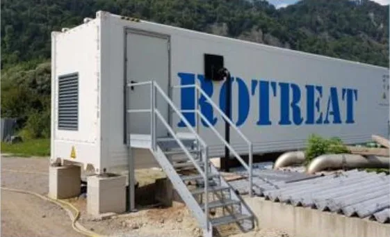 Operating container of the MBR plant