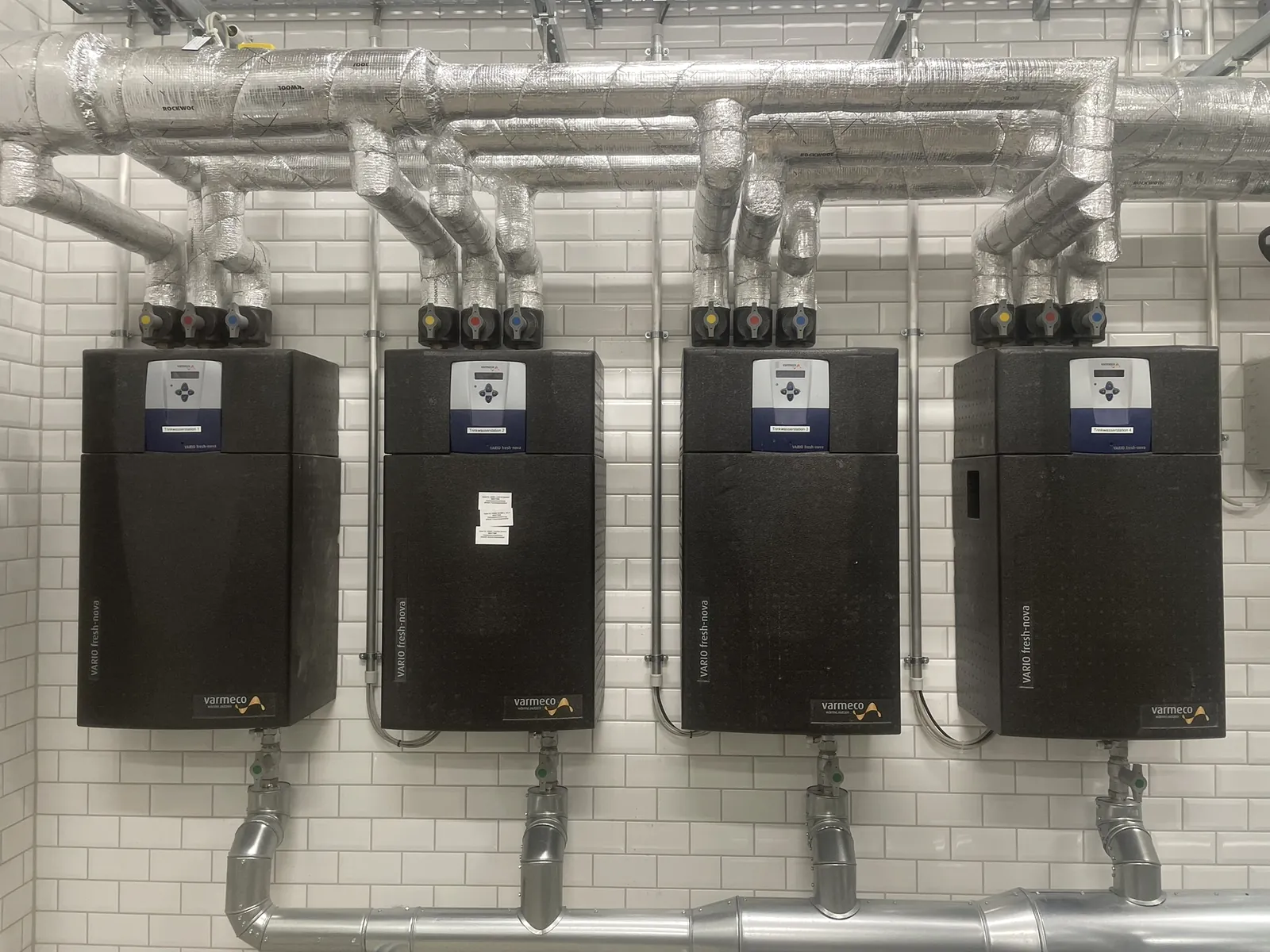 Tissue production: Dosing units on the water lines. Typical Voigtländer installation, not this site.